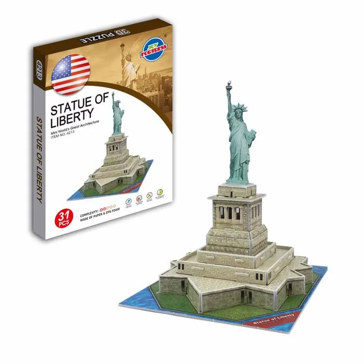 4213 Мультфильм 3D сделай сам мир архитектурный паззл модель игрушки для детей интеллект Раннее Образование Строительный узор подарок детские игрушки - Цвет: 4213