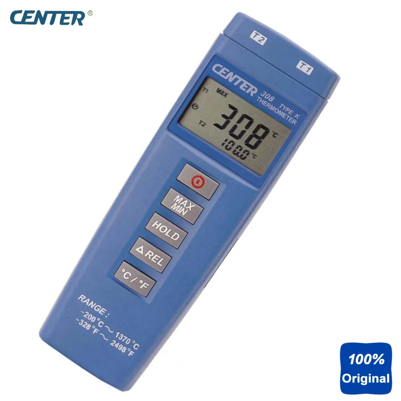 

Compact Size Dual Inputs Thermometer CENTER308