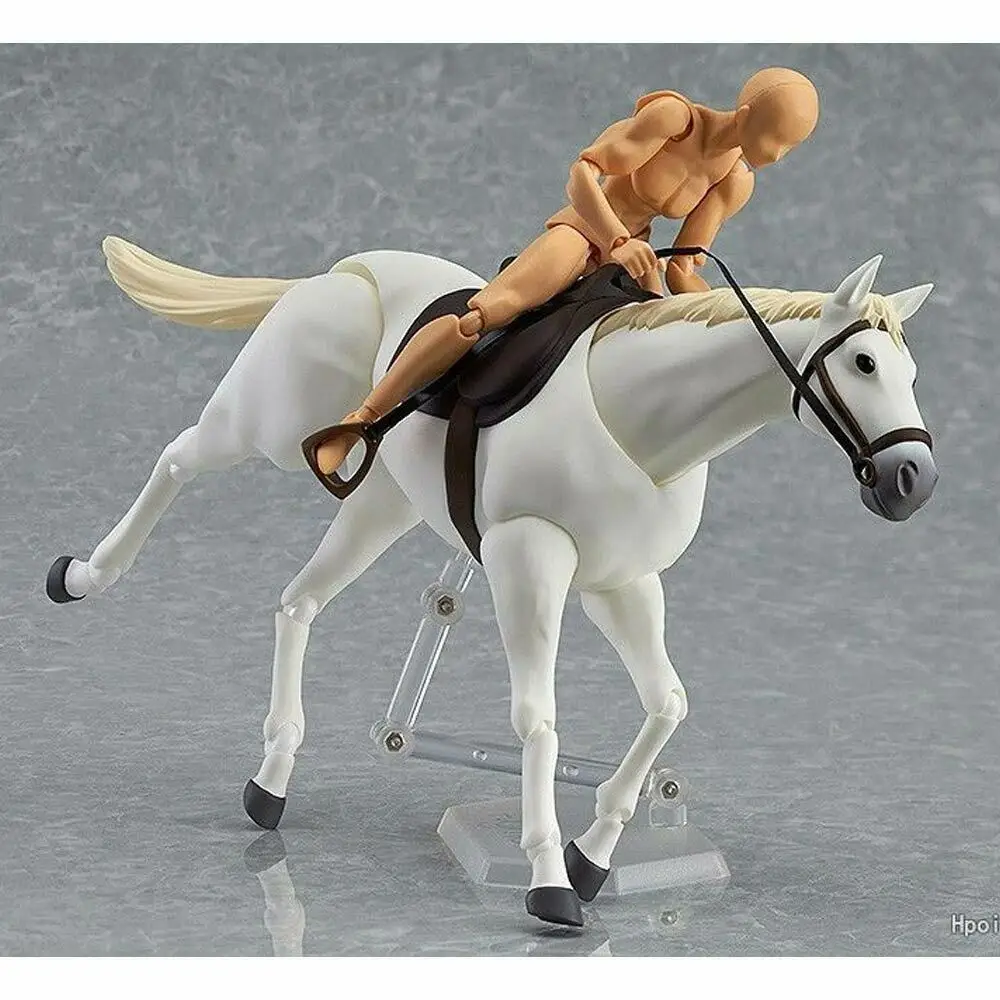 Масштаб архетип белая коричневая лошадь высокий подвижный подарок подходит 1/12