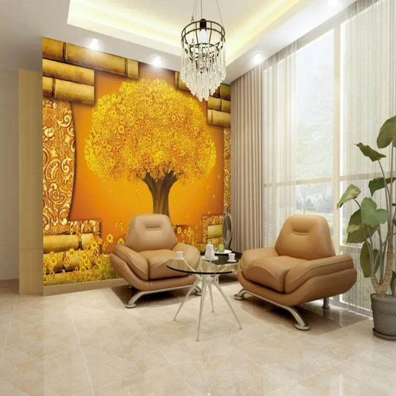 Фотообои на заказ Настенные обои с изображением наличных коровы желаний ТВ