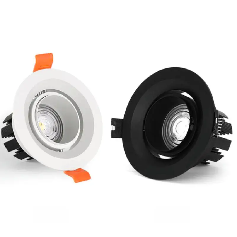 

ZOOM dimmable LED downlight lamp 3W 5W 7W 12W COB LED spot 220V / 110V ceiling recessed downlights round led panel light