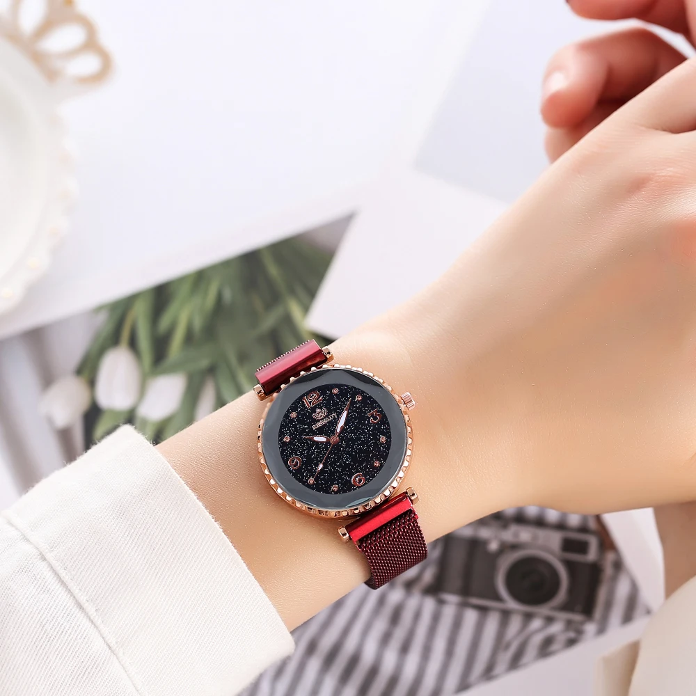 5pcs Luxury Brand Ladies Watches Women Watches Starry Sky Watch Quartz Diamond Wristwatches Montre Femme Relogio Feminino