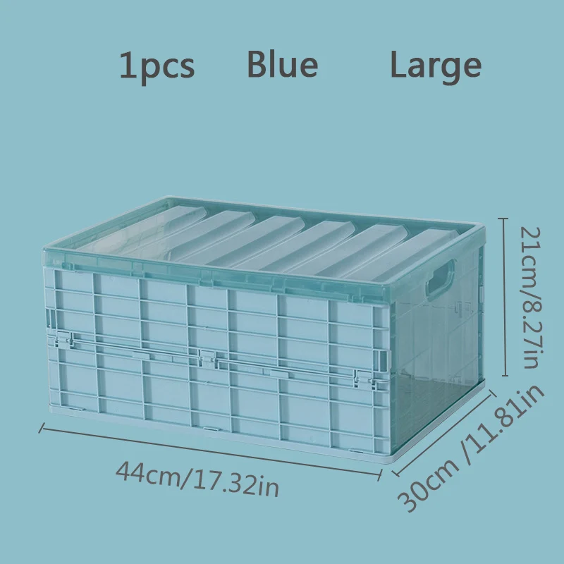 Blue-L Большая складная коробка для хранения пластиковая ткань Органайзер чехол Крытая Коробка для хранения настольная коробка для хранения автомобиля шкатулка для дома ящик для посуды - Цвет: Blue-L