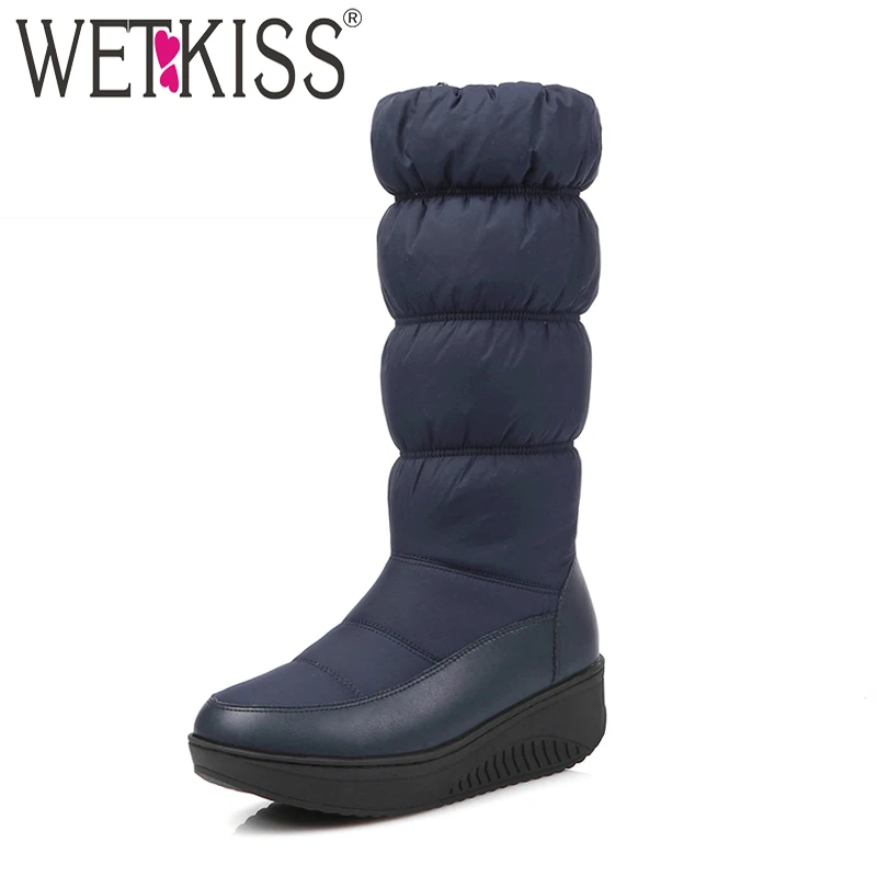 Женские теплые ботинки на платформе до середины икры Размеры 35-44 | Обувь