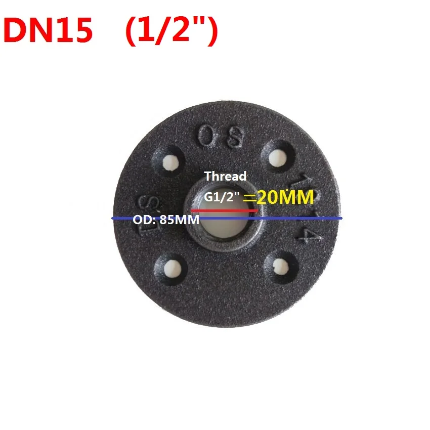 5 шт./лот базы Диаметр OD85MM антикварной железной литейный фланец Поддержка