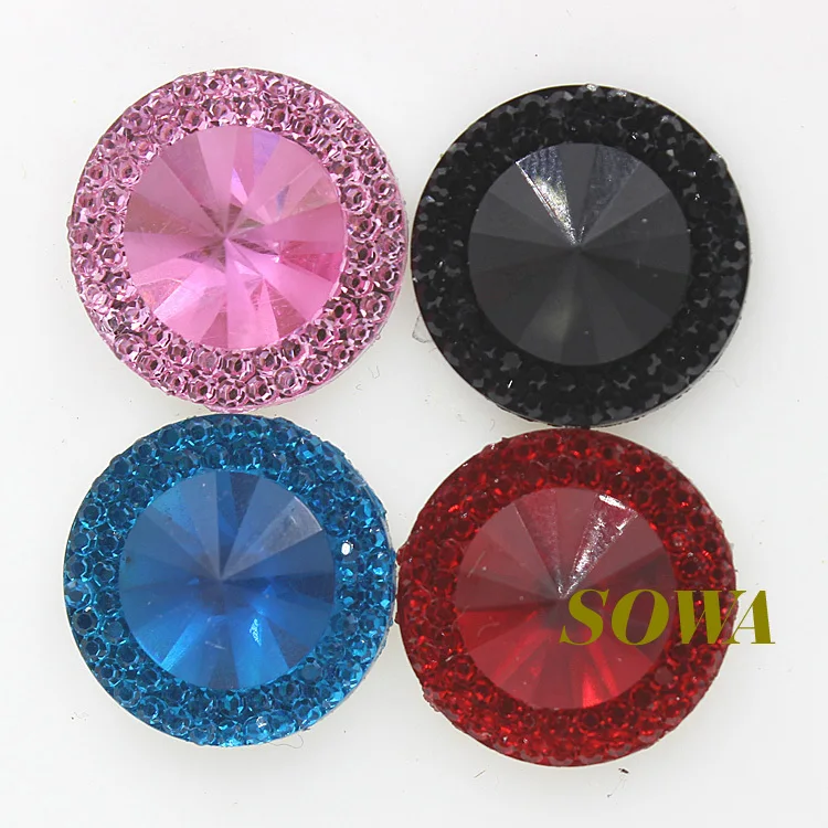 Разноцветные круглые стразы для скрапбукинга, размер 12 мм, 30 шт./лот Разноцветные круглые стразы для скрапбукинга, размер 12 мм, 30 шт./лот