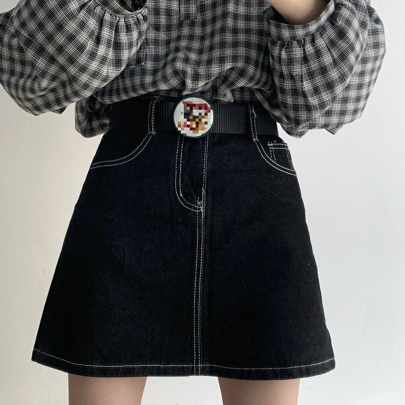 Модная женская одежда винтажная шикарная однотонная трапециевидная мини-юбка