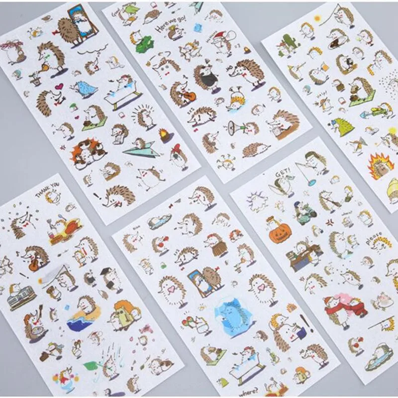 6 листов/упаковка декоративные наклейки для дневника|Канцелярские наклейки| |