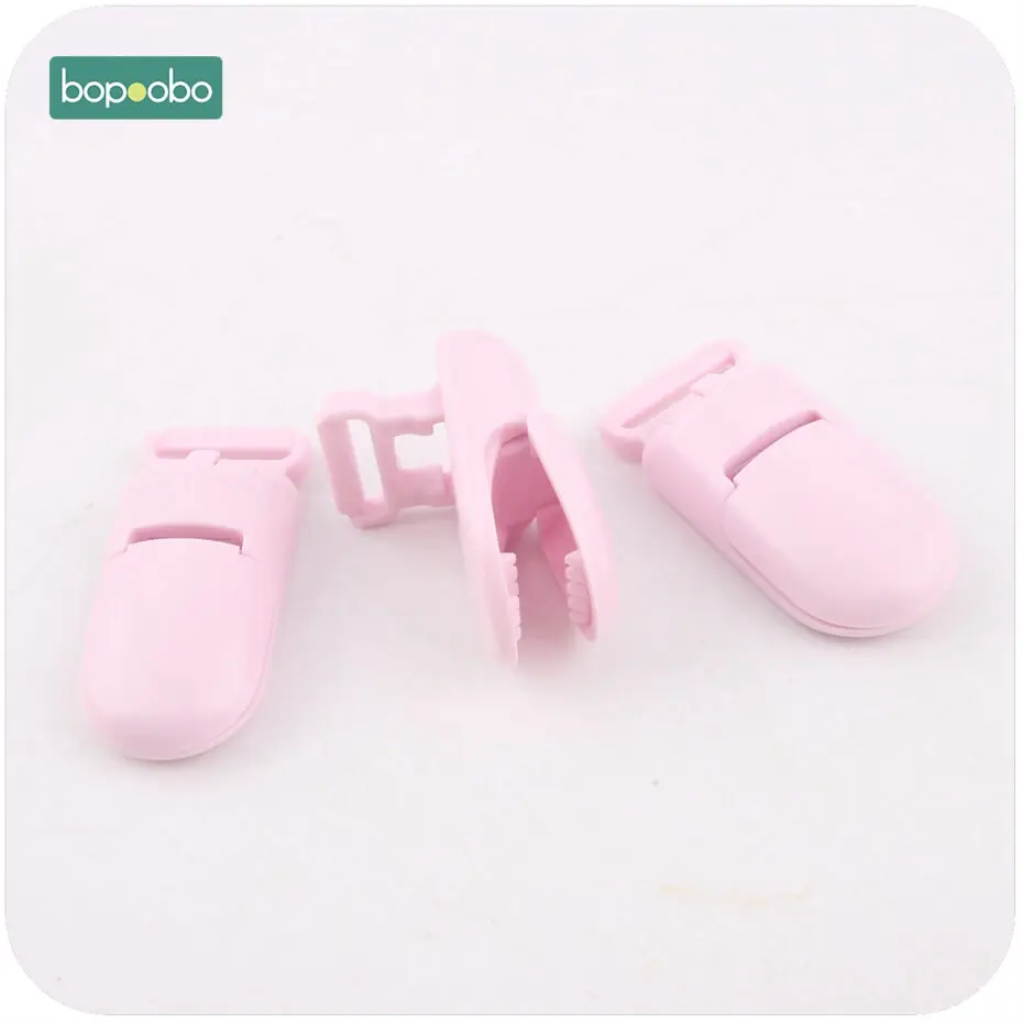 pink clip Bopobo зажимы для сосок, безопасные детские пластиковые зажимы для сосок, 5 шт., соска для младенцев, не токсичный материал, Детские Прорезыватели, поделки своими руками - Цвет: pink clip