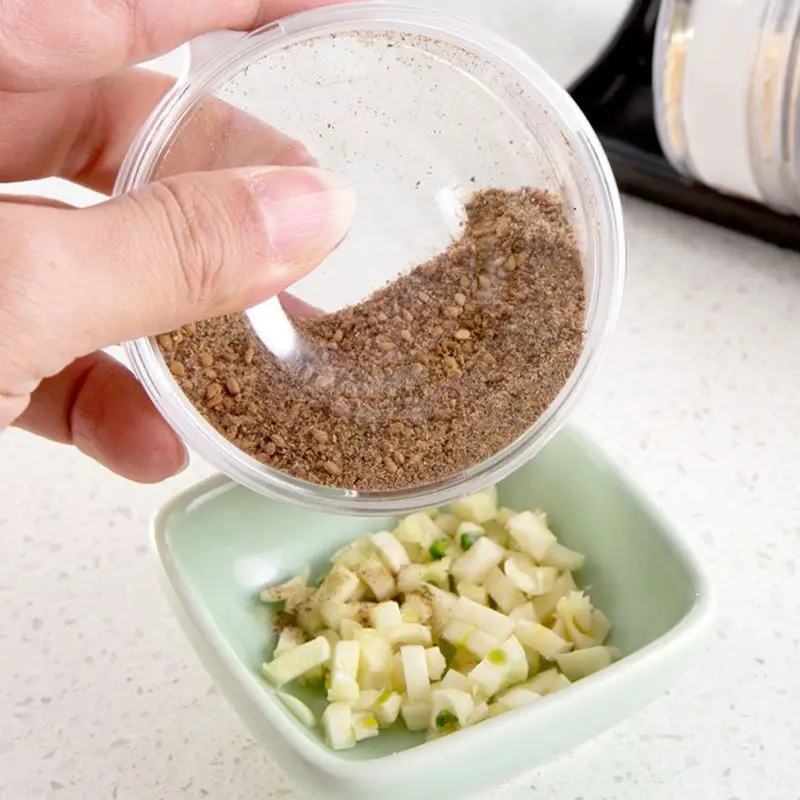 Seasoning box set Kitchen Cylindra jar for Spice Rack Can containers Condiment Bottles Pepper Shakers Box Salt Cellar Sugar Bowl|salt cellar|pepper