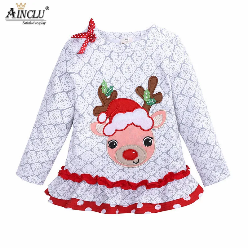 Новогодние рождественские костюмы Ainclu с лосями для детей комплект из топа