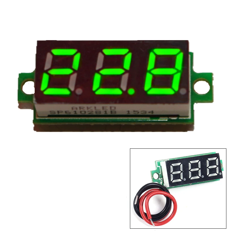 DC 4-28V 0,2" цифровой термометровый Зеленый цифровой термометр NTC металлический водонепроницаемый датчик температуры детектор контроллер термометра