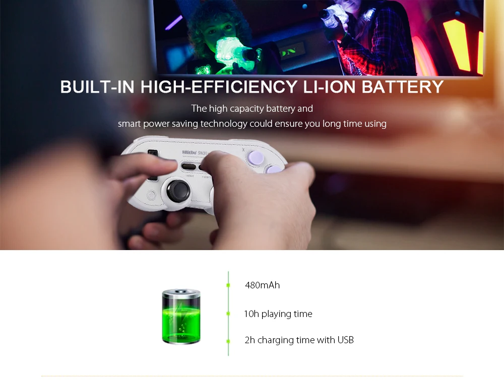 8bitdo SN30 Pro/SN30 Беспроводной игровой bluetooth-контроллер Радуга Цвет Поддержка nintendo переключатель Android MacOS геймпад