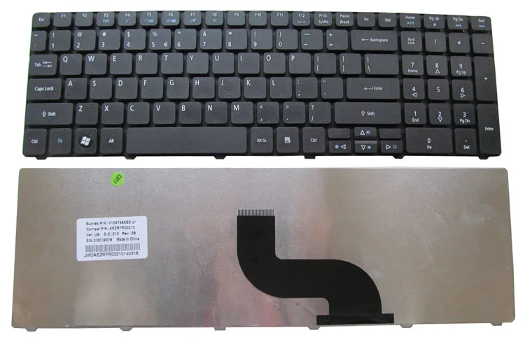 

SSEA New Laptop US keyboard for Acer Aspire 5810 5810T 5560 5349 5749Z 5736 5738 5742 5739 7551 7739 black keyboard