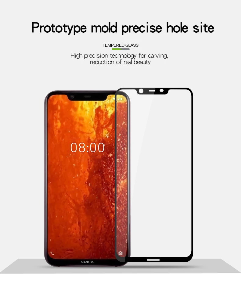 MOFI для Nokia 8,1 закаленное стекло для Nokia 8,1 защита экрана полное покрытие Защитная стеклянная пленка для Nokia X7 стекло экрана
