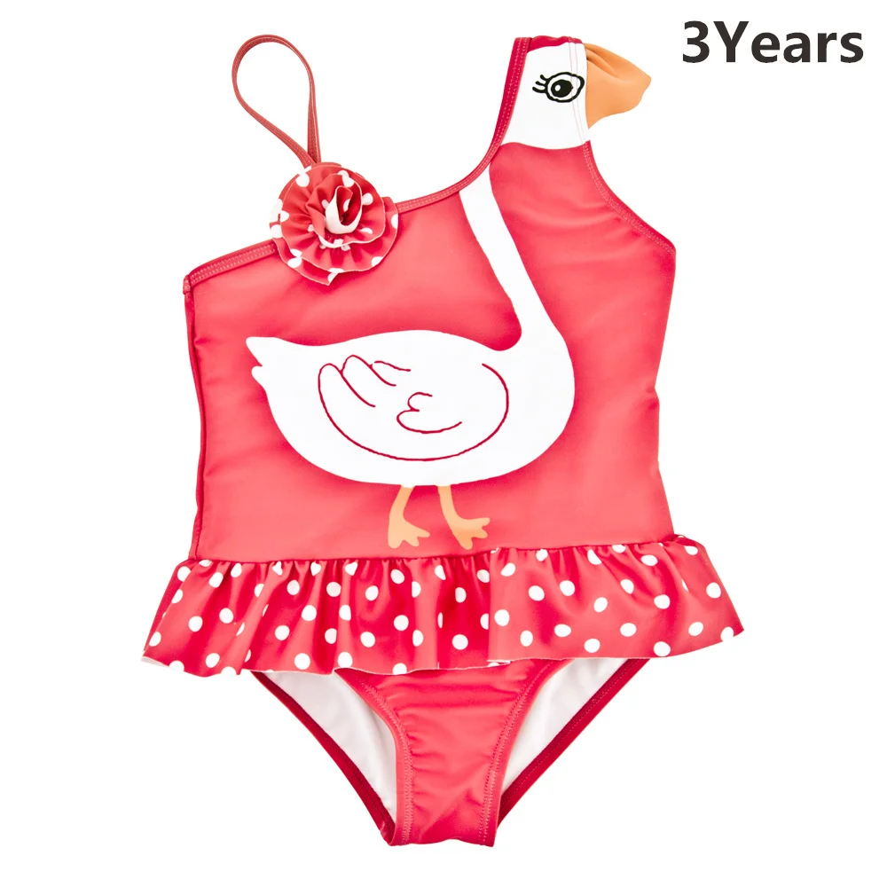 3Years Kavkas/пляжная одежда для новорожденных девочек с изображением Лебедя в стиле пэчворк с животными; детский купальный костюм с цветочным принтом и бантом; купальный костюм для серфинга - Цвет: 3Years