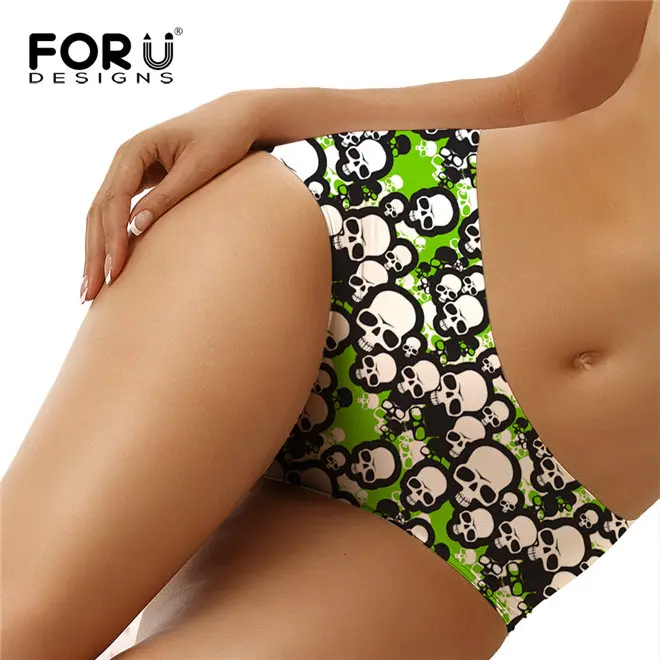 FORUDESIGNS/, трусики, женское нижнее белье, высокое качество, Череп, голова, нижнее белье, бесшовные трусы, женские удобные обтягивающие нижнее белье - Цвет: CA4776AM