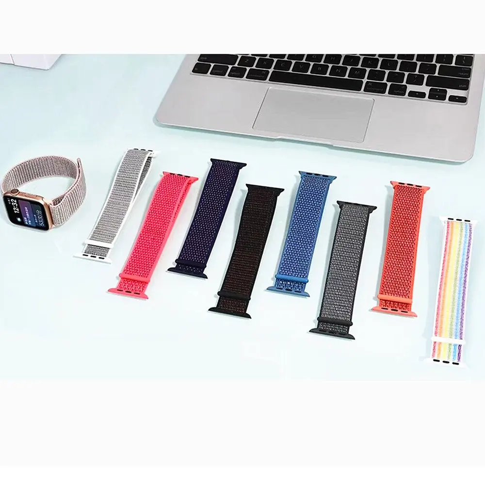 Ремешок для Apple watch band 42 мм 38 iWatch 4 44 40 Спортивная петля ремешок часов нейлоновый