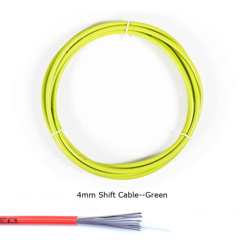 Shift Cable Green 3 м Универсальный Горный Дорожный велосипед Шестерни Тормозная Сдвиг переключения переключатель спереди и сзади внутренней и внешней замены кабель провод - Цвет: Shift Cable Green