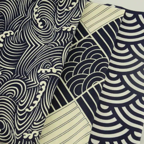 Хлопковый лоскутный комплект белого и темно синего цвета с принтом облаков для