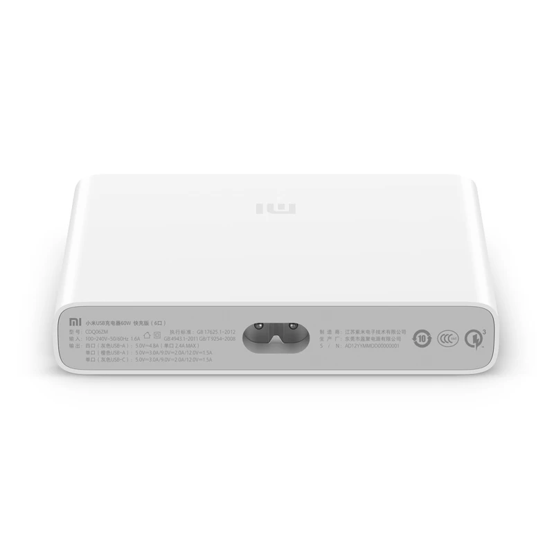 Оригинальный Xiaomi Mi USB C 60 Вт (всего) зарядное устройство Smart выход 1 тип c 5 A Dual QC 3 0 Quick