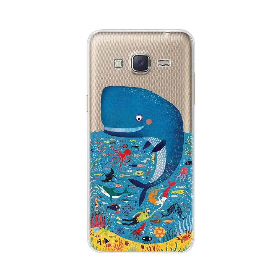 Мягкий ТПУ чехол с милым котом для samsung Galaxy J2 Prime G532F, силиконовый чехол для телефона, бампер для samsung Galaxy J2 Grand Prime - Цвет: Темно-коричневый