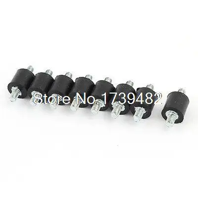 8pcs 3/8" x 3/8" Rubber Vibration Isolator Mounts M3 x 5mm