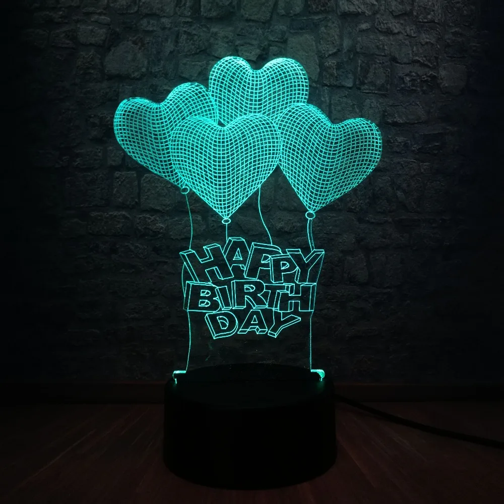 Оптовая продажа Романтическая любовь сердце шар 3D LED USB лампа брак предложение