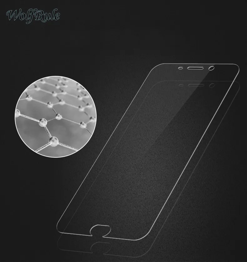 2 piezas de vidrio para OPPO R9S Protector de pantalla vidrio templado para OPPO R9S vidrio R9S Anti-rasgu&ntilde;o pel&iacute;cula de tel&eacute;fono 5,5 "WolfRule-2
