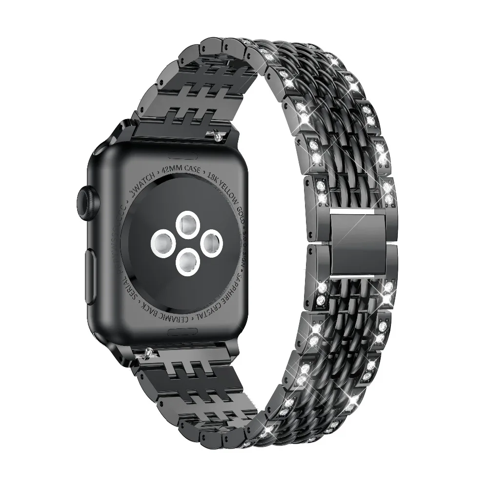 Новинка для apple i watch band наручные роскошные аксессуары из стали с бриллиантами
