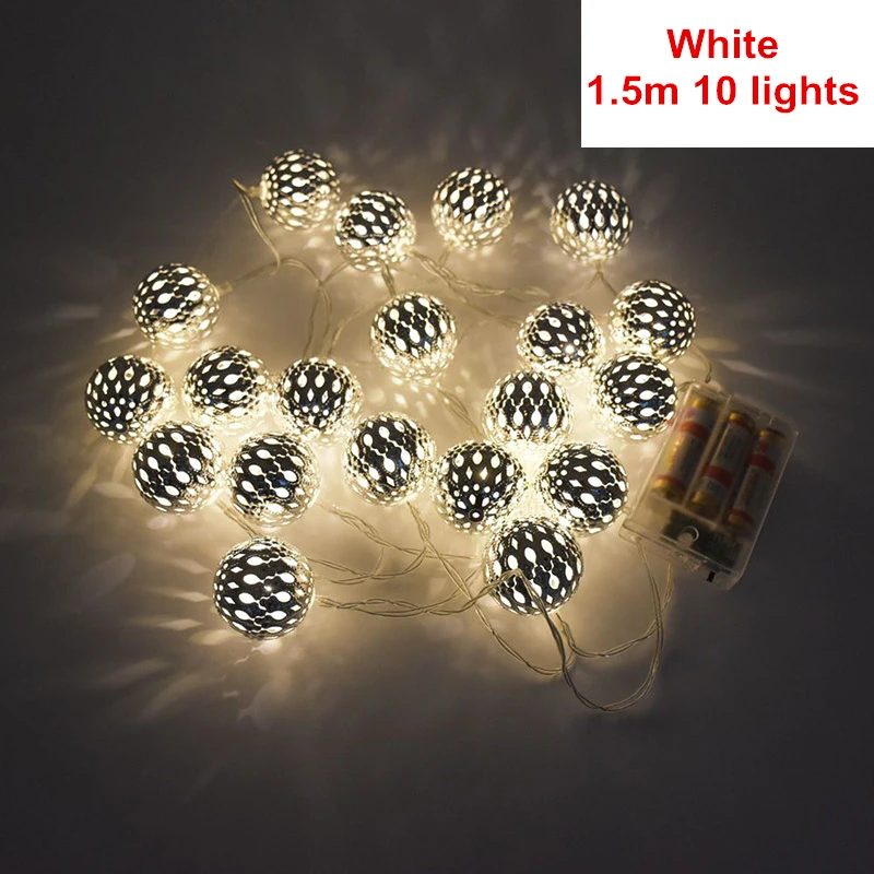Новогоднее Рождественское украшение 10 м 100LED гирлянда медная проволока коркер гирлянда сказочные огни свадебные украшения вечерние принадлежности, B - Цвет: 10LED white