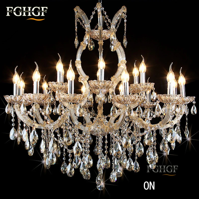 Luxury Maria Theresa Cognac Crystal Chandelier Light LED Lustre for Living Room Foyer Restaurant Indoor Decor | Освещение