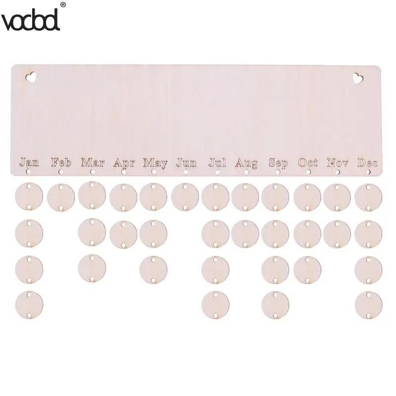 Деревянный Календарь сделай сам для всей семьи особый знак с записью даты без