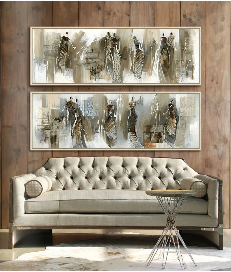 

Modern abstract oil painting canvas African woman pictures for living room cuadros home decor duvar tablolar wall art