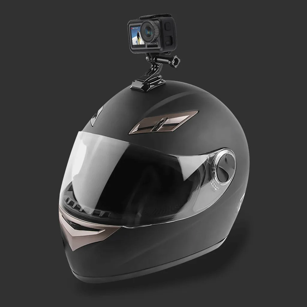 Крепление на мотоциклетный шлем ИЗОГНУТАЯ клейкая рукоятка для Xiaomi Yi 4K Gopro Hero 7 6 5 4