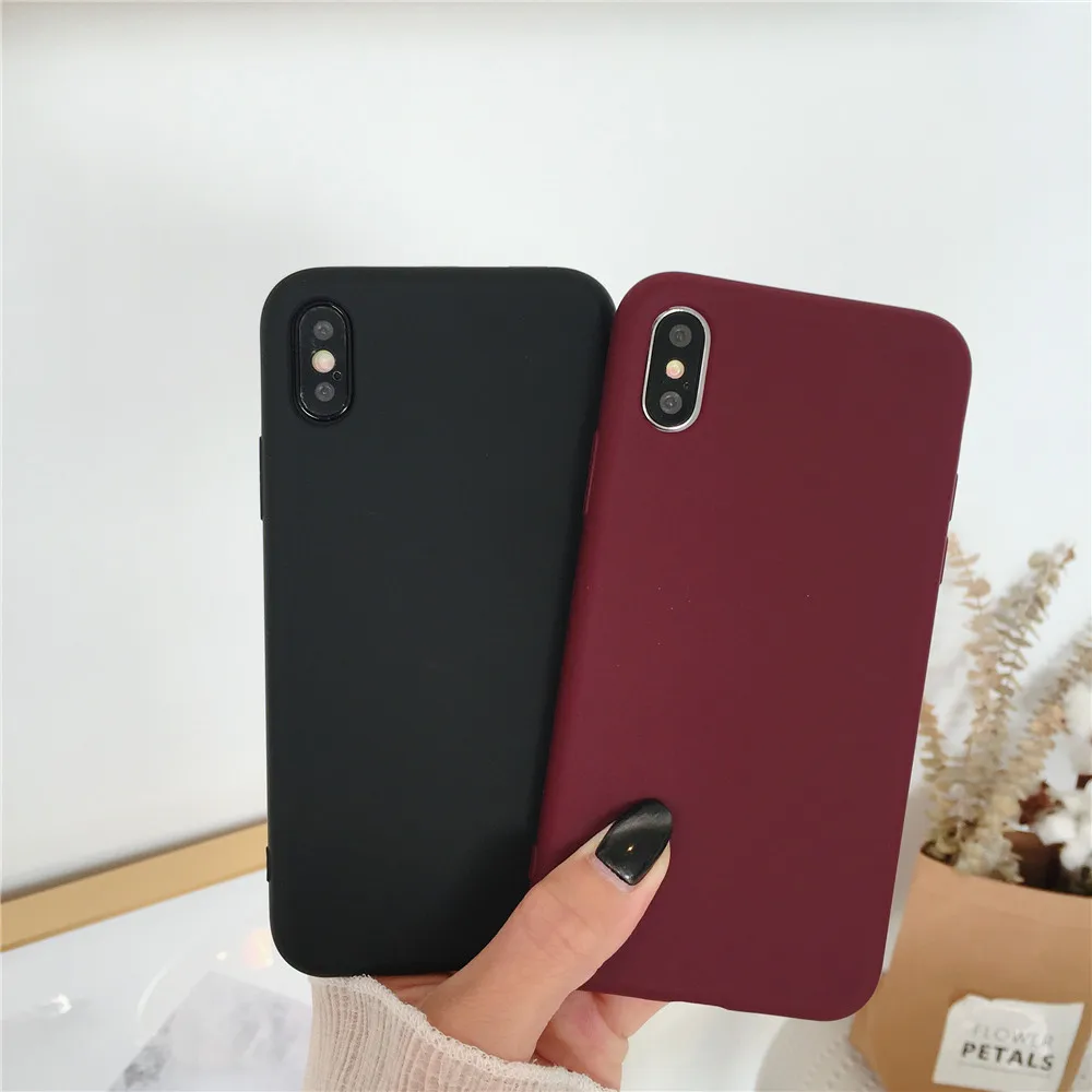 Для iPhone 7 Чехлы милые модные яркие чистые цвета силиконовый чехол для X 8 6 S Plus