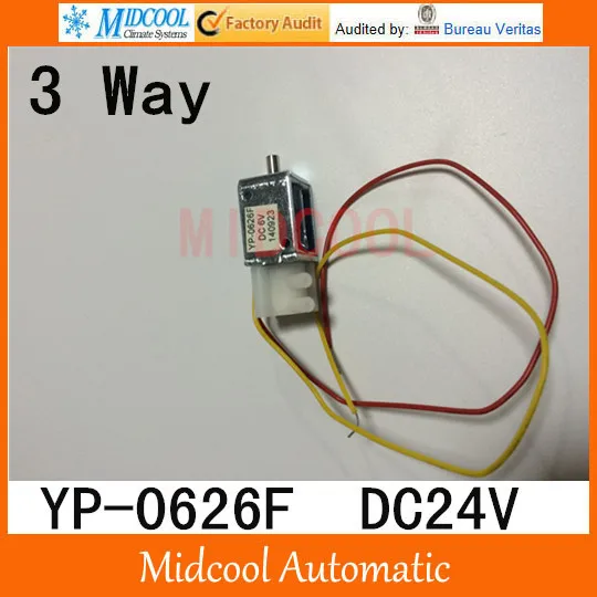 

3 way YP-0626F Mini solenoid valve DC24V,plastic micro valve port 2mm