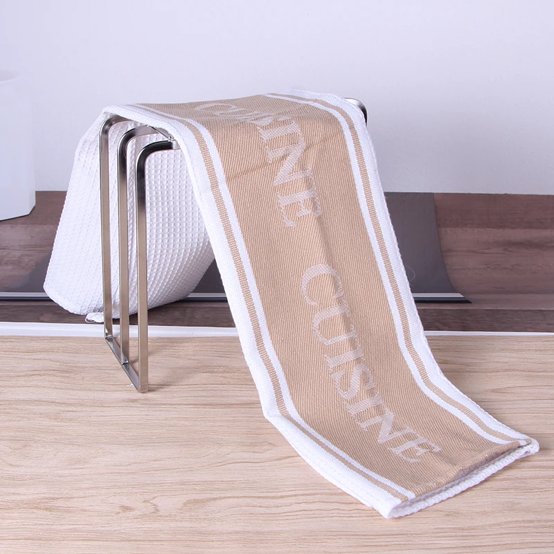 

3PCS QF632A four seasons universal tea towel pure cotton Chinese style letter printed pattern kitchen cleaning cloth 18*28 IN