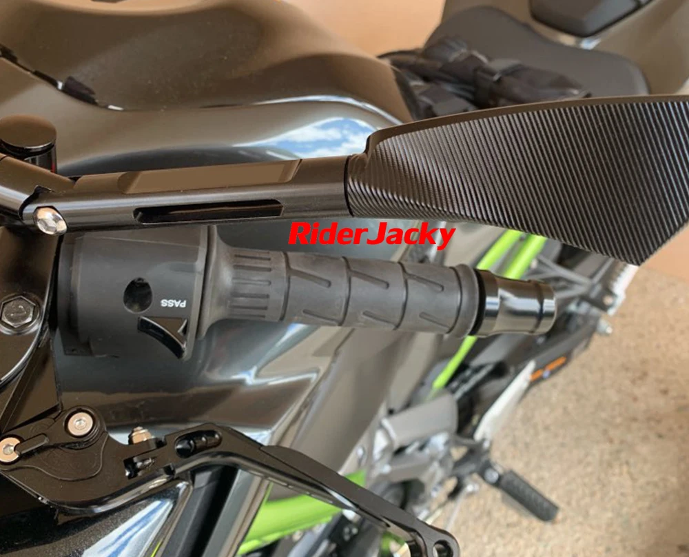 RiderJacky Алюминий мотоцикла боковые зеркала заднего вида для kawasaki Z125 Z250 Z300 Z400 Z650 Z750 Z800 Z1000 Z900 Z900RS Z 800