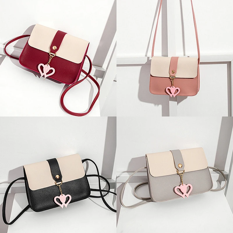 1 шт. женская сумка через плечо от известного бренда с подвеской в виде сердца из
