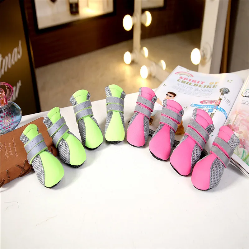 (4 шт./компл.) новые ботинки для собак Спортивная прогулочная обувь домашних