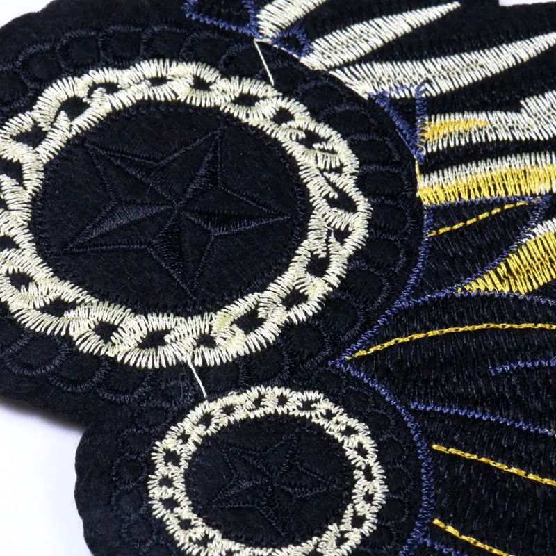 Diy Green Peacock Wings Applique Big Patches Feathers Embroidery Fabric Sew on Brordados Pararopa Decoration Accessories | Дом и сад