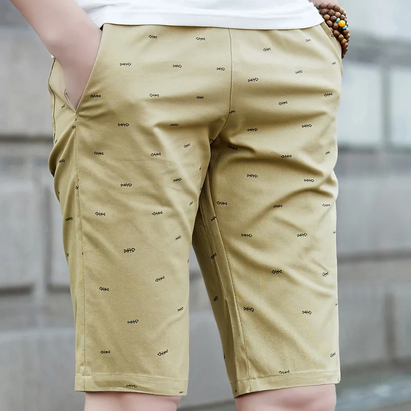 

New Summer Men Causal Shorts 100% Cotton Fishbone Printed Karchi 5 Colors Fashion Black Shorts