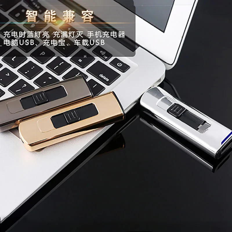 Мини Вольфрамовая турбо USB Зажигалка для сигарет курения Электронная