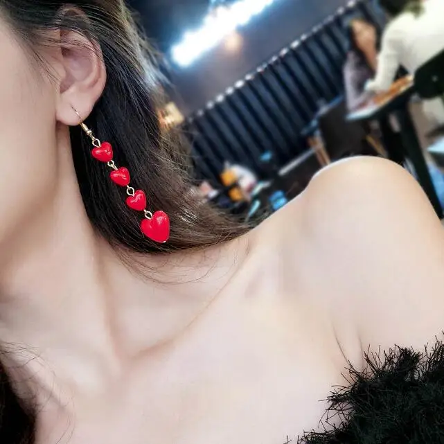 Ey289 свадебный подарок Романтическая девушка сердце красное темперамент простой