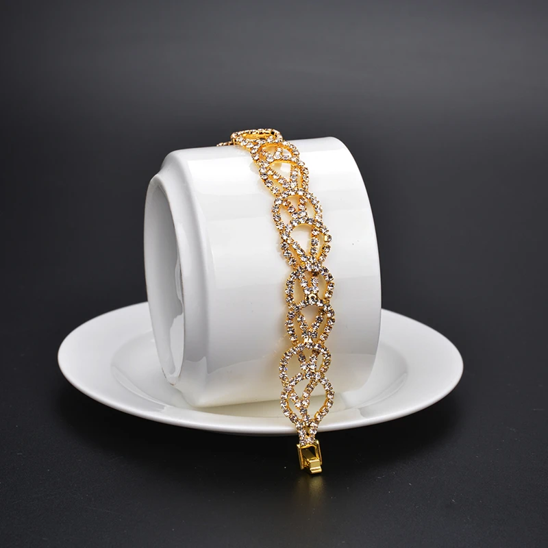 KissLip Bling высокое качество кубического циркония Для женщин браслет кристалл камни