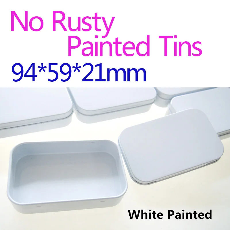 

20pcs small White Tin containers Boxes metal tea coffee pencil case lip balm tins cookie christmas vintage tins storage tin box