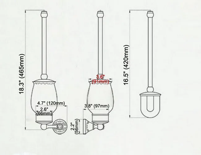 Настенный Черный латунный держатель для туалетной щетки в античном стиле с