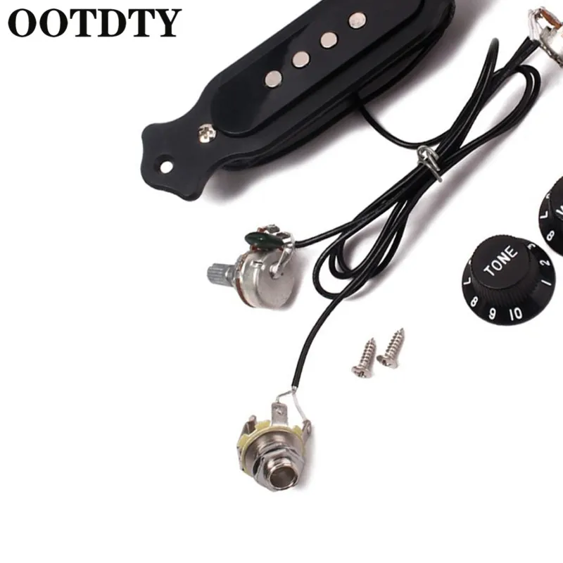 OOTDTY Soundhole Prewired активный звукосниматель 4 струны для сигар коробка аксессуары