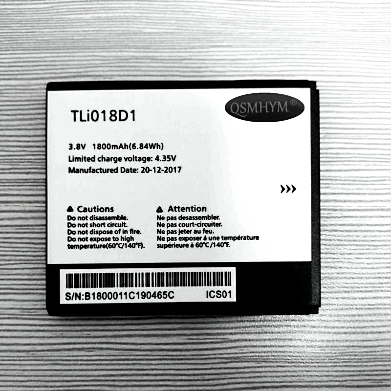 Оригинальный аккумулятор TLi018D1 1800 мАч для Alcatel OneTouch Pop D5 Dual 5038x OT5038X 5015D OT5016 5051A Новый